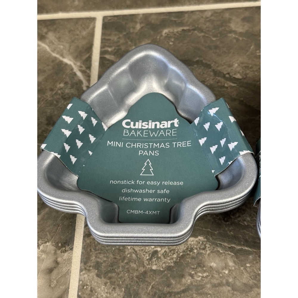 Cuisinart Bakeware Mini Christmas Tree Cake Pans 2 – 4 Piece Set (CMBM-4XMT) New - Picture 5 of 14